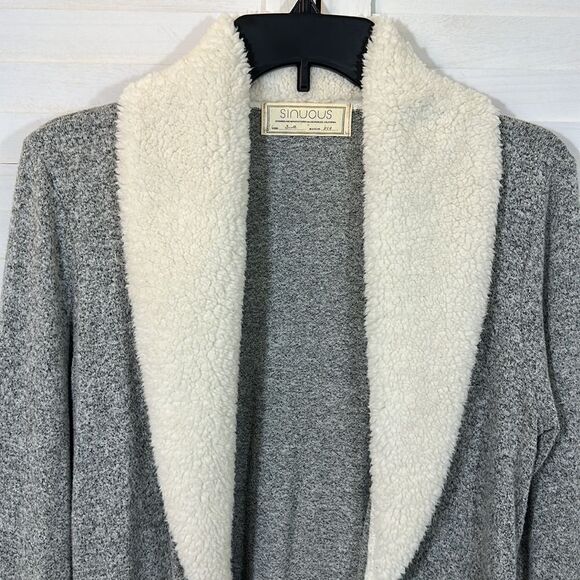 Sinuous Cardigan Size Small Gray Long Sleeve Open Front - Picture 2 of 8